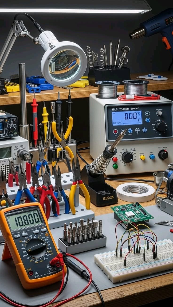 Students studying computer systems and hardware foundations in a technical learning lab